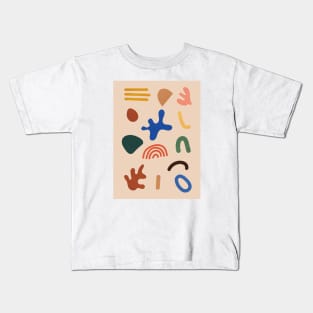 Colorful Abstract Organic Shapes Kids T-Shirt